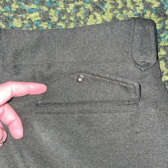 Vintage Army Green Western Slacks - Picture 3 of 10